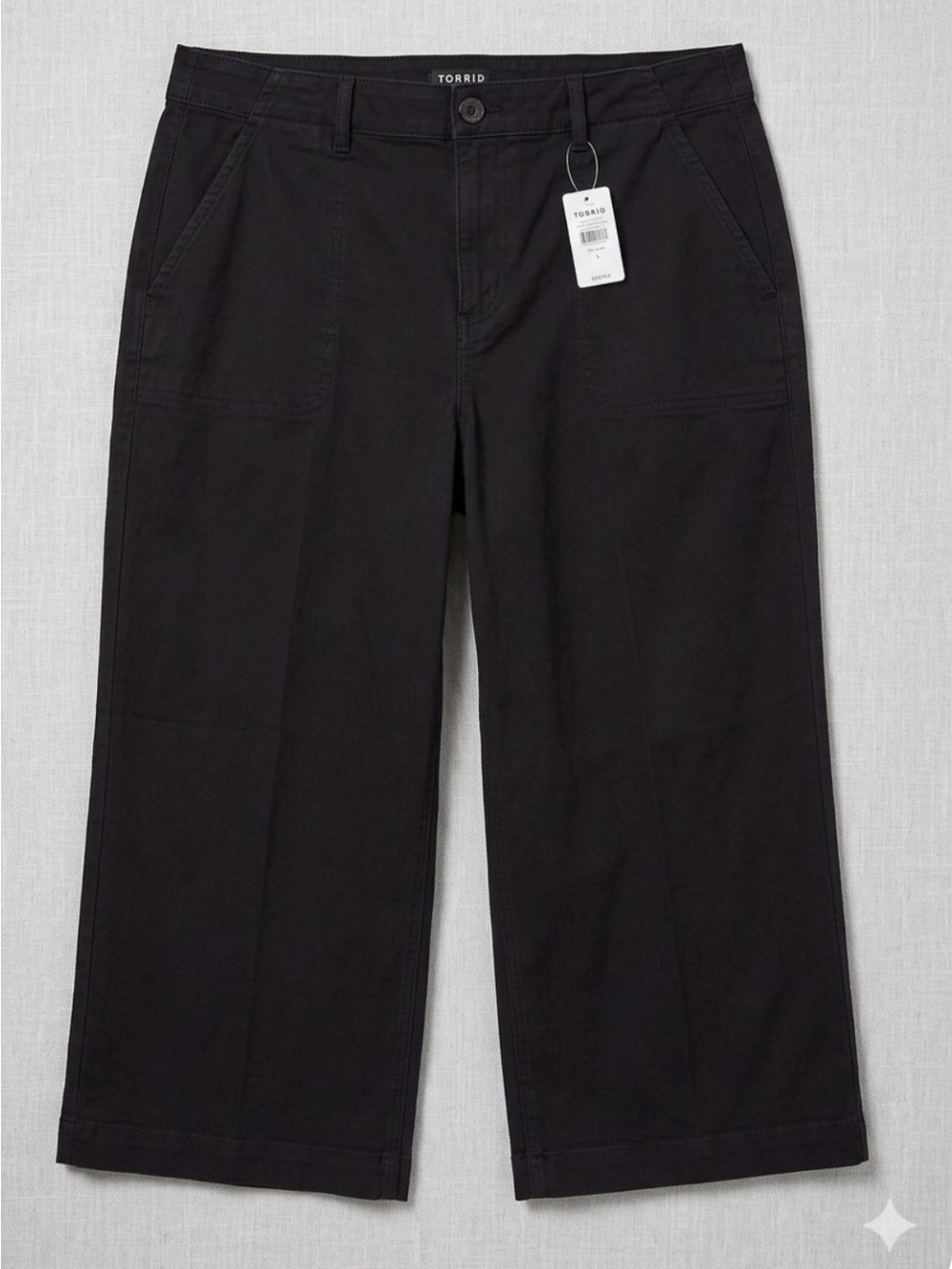 Size 26 Torrid Black Wide-Leg Cargo utility Pants - NWT cotton